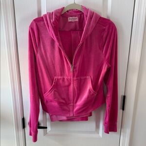 Juicy Couture Fuchsia Velour Zip-Up Hoodie
